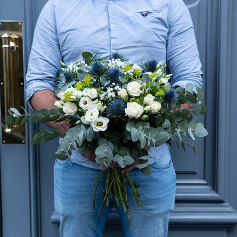 Bouquet blanc et bleu